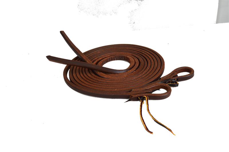 Paul Taylor Oiled Harness Leather Split Reins Heavy Ends 3/8"