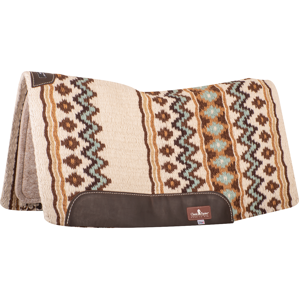 Classic Equine ESP™ Contoured Wool Pad 32x34 - 3/4" (2022 - Cream/Coffee)