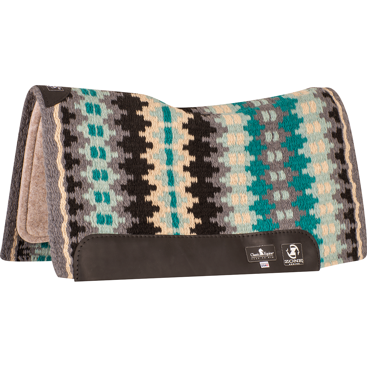 Classic Equine Zone™ Wool Top Zoombang™ Pad 32x34" - 3/4"