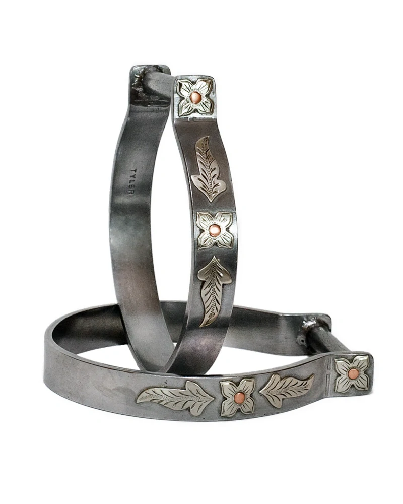 Tyler Floral Sweet Iron Oxbow Stirrups