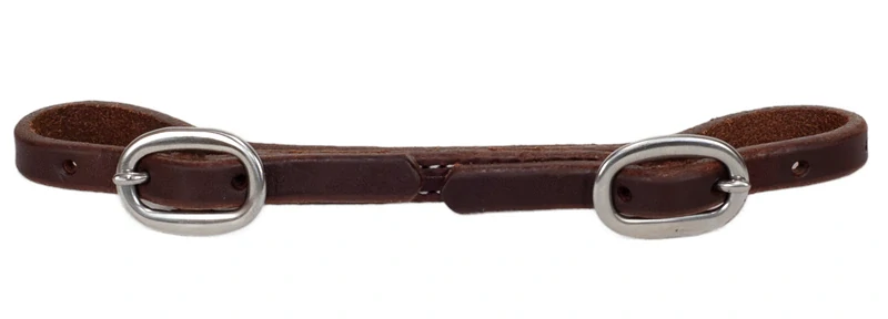 Paul Taylor Doubled + Stitched Leather Curb Strap - SS Buckles