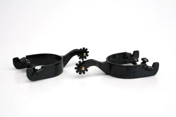 Western Black Steel Spurs