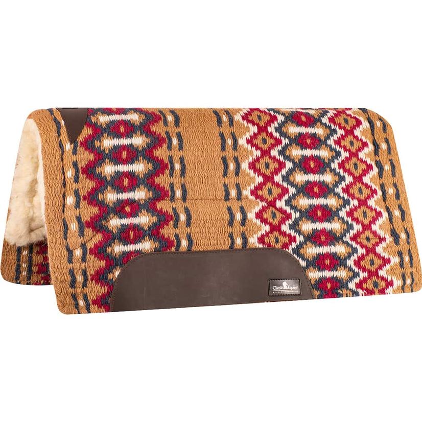 Classic Equine SensorFlex Wool Top Pad (Merino) 32x34" (2022 - Fawn/Raspberry)