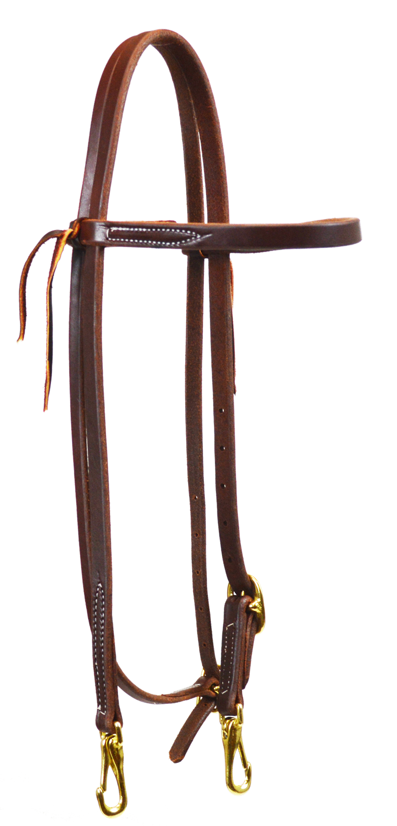 Paul Taylor Oiled Harness Leather Single Buckle Browband Heastall with Snaps