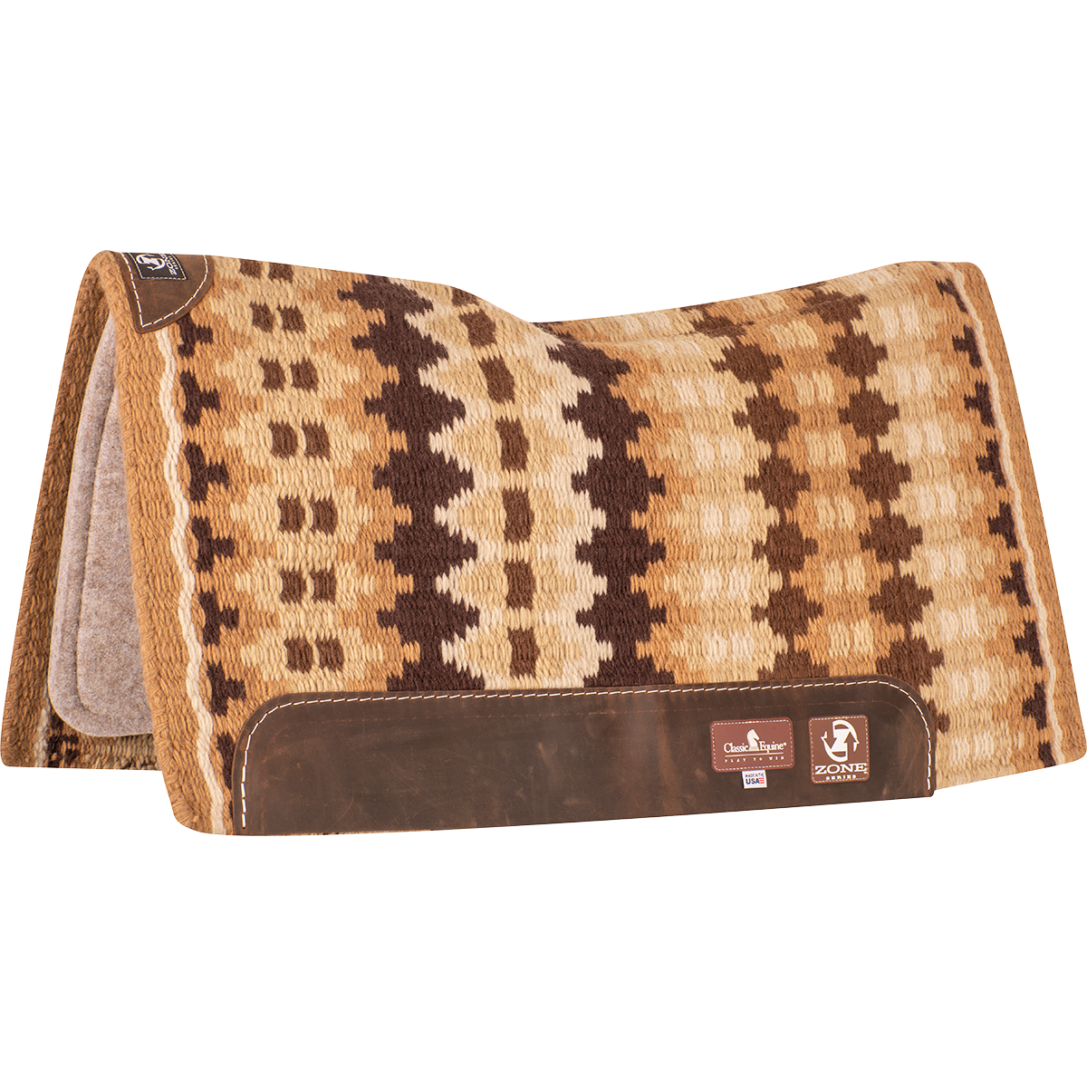 Classic Equine Zone™ Wool Top Zoombang™ Pad 32x34" - 3/4"