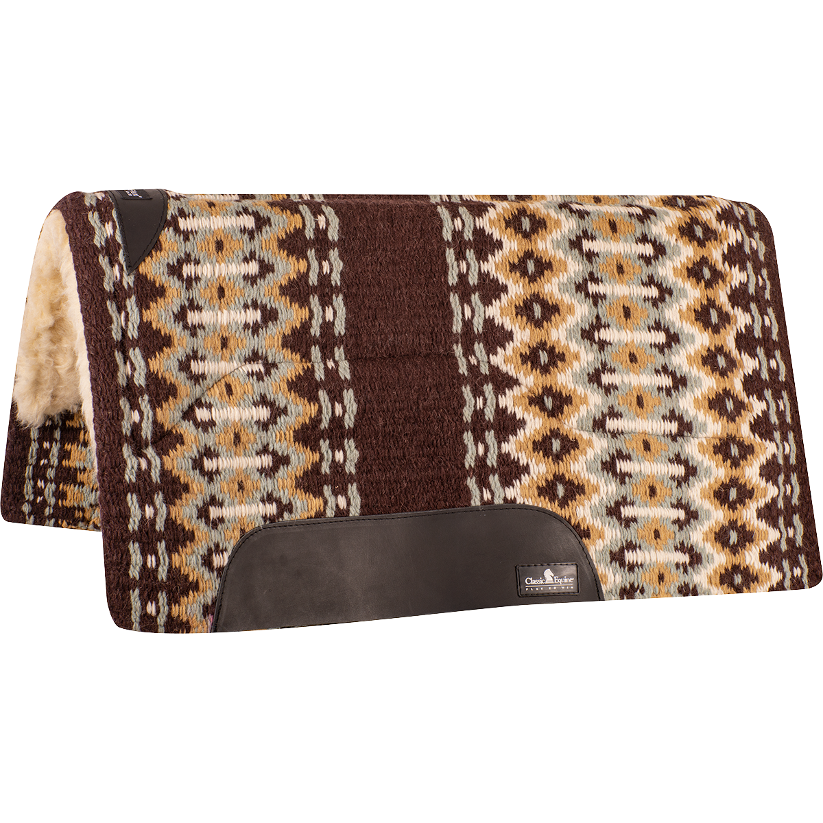 Classic Equine SensorFlex Wool Top Pad (Merino) 34x38" (2022 - Coffee/Seafoam)