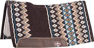 Classic Equine ESP™ Contoured Wool Pad 34x38 - 3/4" (2020-Chocolate/Teal)