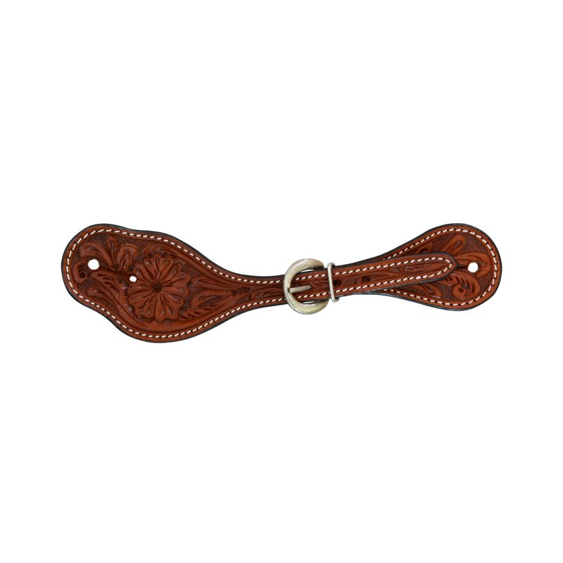 Western Spur Strap Slim with Flower punch