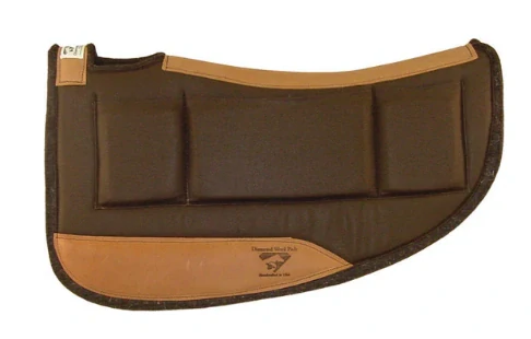 Diamond Wool Pads - Countoured Relief Barrel Round Pad 1" (30x30")