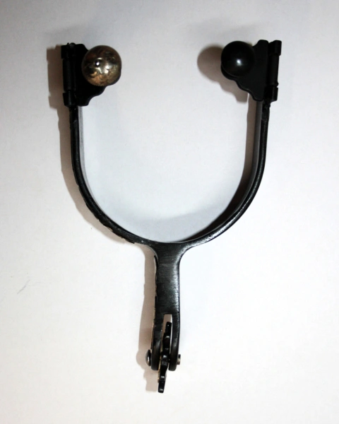 Western Floral Black Spurs with Silver