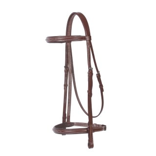 BLACK FRIDAY - Pinnacle Padded Fancy Stitched Bridle Full Size Chestnut