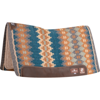 Classic Equine Zone™ Wool Top Zoombang™ Pad 34x38" - 3/4" (2021 - Charcoal/Ocean)
