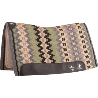 Classic Equine Zone™ Wool Top Zoombang™ Pad 34x38" - 3/4" (2021 - Charcoal/Sage)