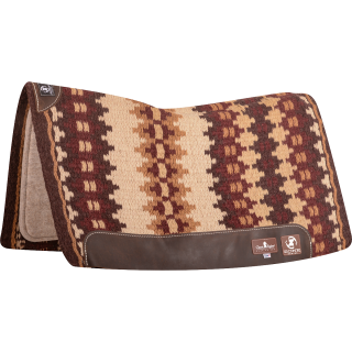 Classic Equine Zone™ Wool Top Zoombang™ Pad 34x38" - 3/4" (2021 - Coffee/Burgundy)
