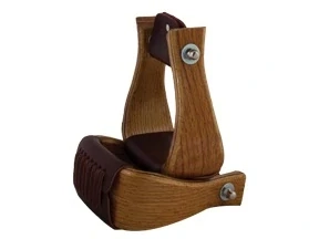 Paul Taylor Oak Wood Bell Stirrups 2" (Burgundy)