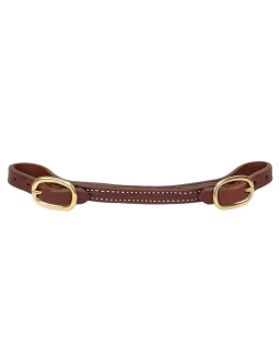 Paul Taylor Double+ Stitched Harness Leather Curb Strap 5/8" (Dark Oil)