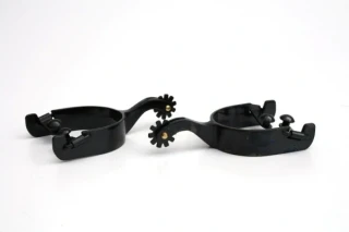 Western Black Steel Spurs