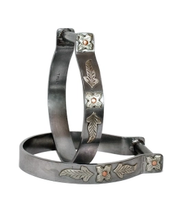 Tyler Floral Sweet Iron Oxbow Stirrups